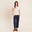 Jean mom en denim denim brut femme