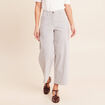 Pantalon large taille haute bleu femme