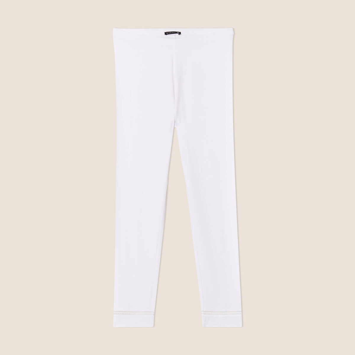 Pantalon legging 7/8&egrave;me blanc femme