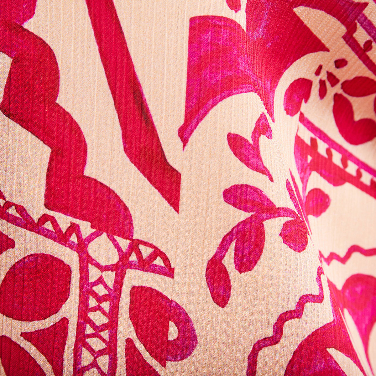 Kimono imprimé rose fushia femme