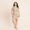 Robe droite zipp&eacute;e vert femme