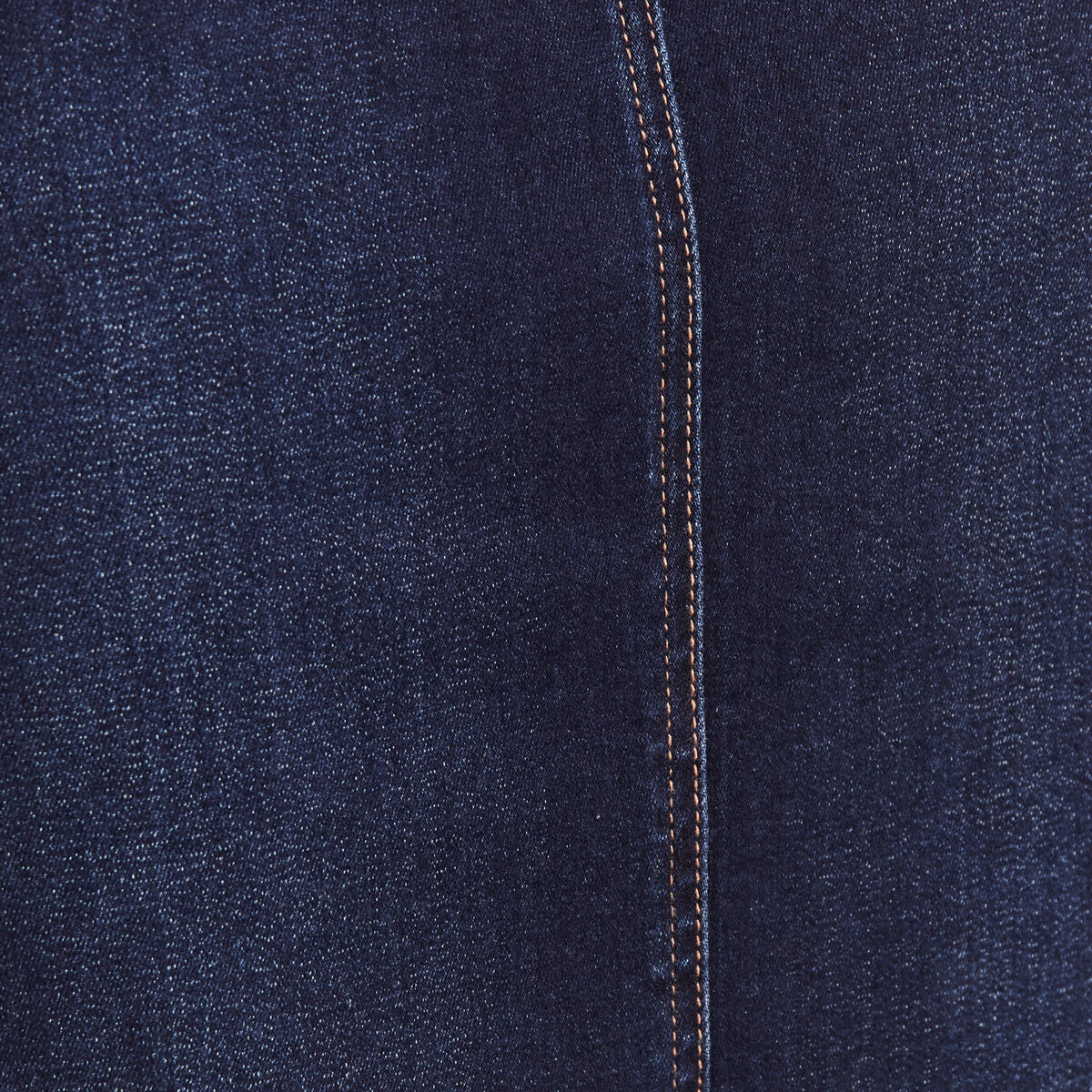 Jupe longue droite en jean denim brut femme