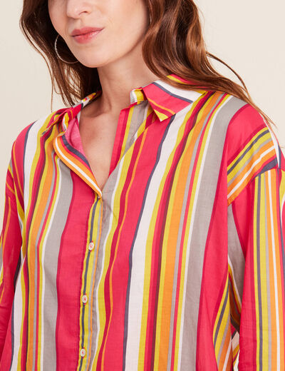 Chemise rayée femme multicolore femme