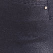 Pantalon iris&eacute; en similicuir bleu fonc&eacute; femme