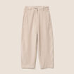 Pantalon boyfriend 7/8&egrave;me velours sable femme