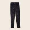 Pantalon ajusté enduit couleur bronze femme