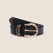 Ceinture large noir femme