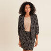 Veste tailleur cintrée noir femme
