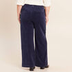 Pantalon en velours bleu marine femme