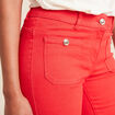 Pantalon bootcut taille basculée rouge femme