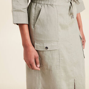 Jupe crayon taille élastiquée vert clair femme