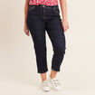 Jean coupe droite 7/8&egrave;me denim brut femme