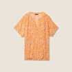 T-shirt manches courtes jaune foncé femme