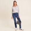 Pull manches longues gris clair femme