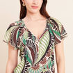 T-shirt manches courtes vert femme