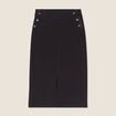 Jupe midi crayon noir femme