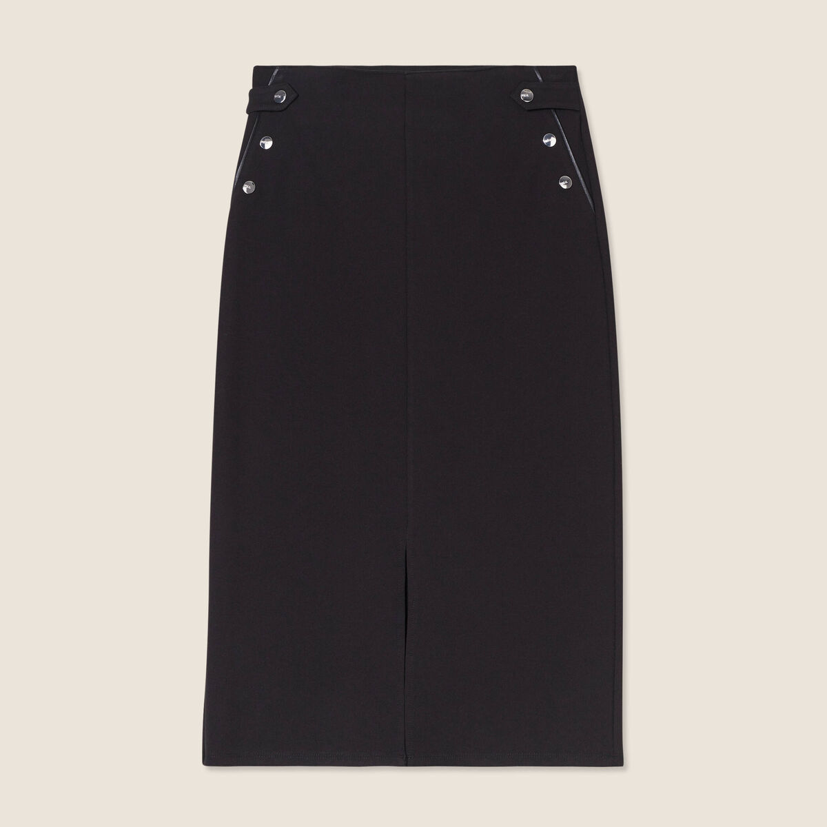 Jupe midi crayon noir femme