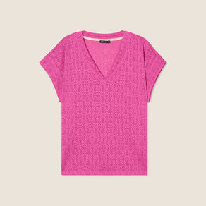 t shirt manches courtes rose femme T-shirt manches courtes rose femme