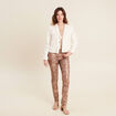 Pantalon ajusté marron femme
