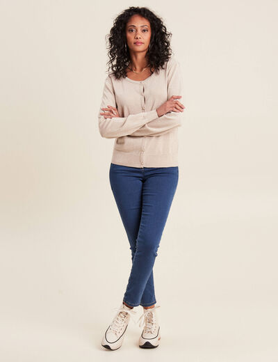 Jeans léger taille standard 7/8ème denim double stone femme