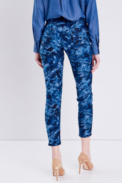 Jean réversible confortable magique bleu gris femme