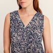 Blouse sans manches bleu femme
