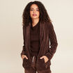 Veste tailleur velours marron femme