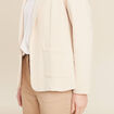 Veste tailleur cintrée ecru femme