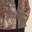 Veste col ch&acirc;le avec sequins couleur cuivre femme