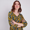 Blouse manches 34 jaune moutarde femme