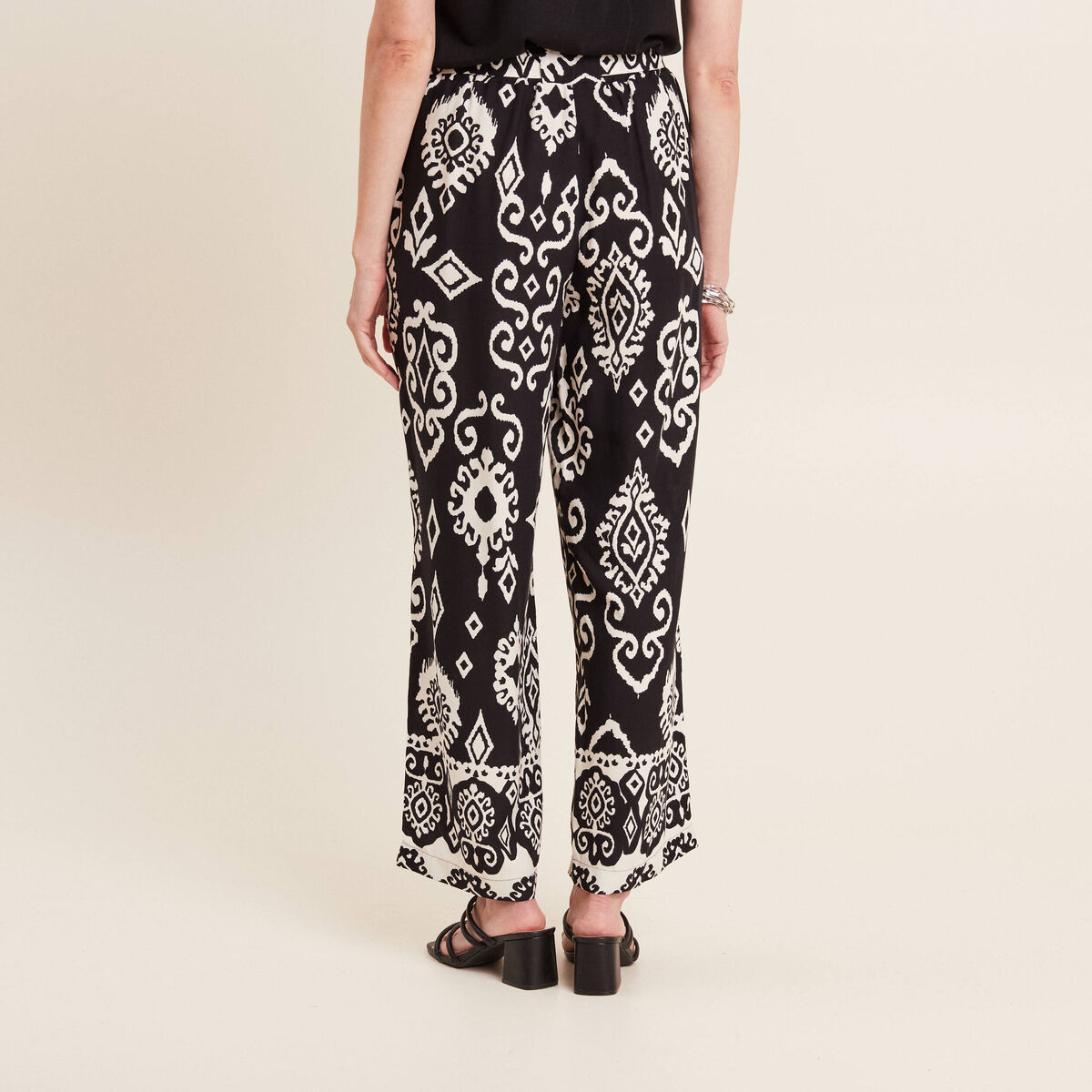 Pantalon flou noir femme