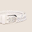Ceinture tress&eacute;e iris&eacute;e ecru femme