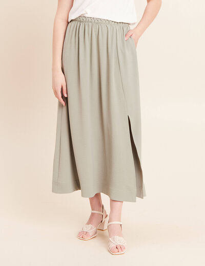 Jupe avec tresse vert clair femme