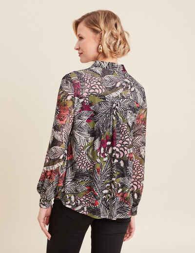 Chemise manches longues vert femme