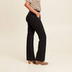 Pantalon coupe bootcut &agrave; pont noir femme