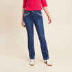 jean bootcut taille basculée brodé denim stone femme