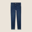Jeans ajusté taille standard 7/8ème denim brut femme