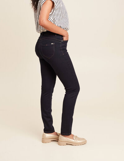 Jean magique ajusté taille standard denim brut femme