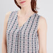 Blouse sans manches ecru femme