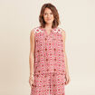 Blouse fluide sans manches rose femme