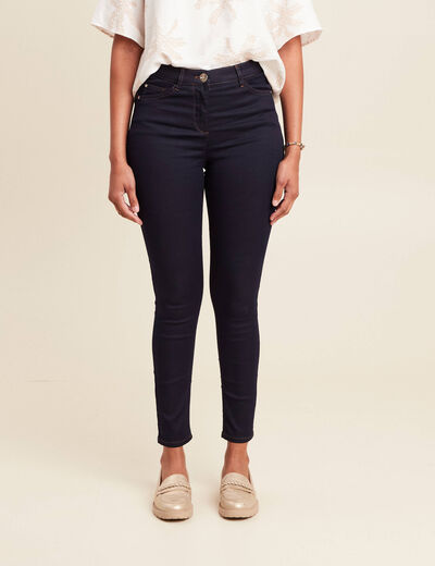 Jeans léger taille haute 7/8ème denim brut femme