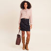 Chemise fluide manches longues rose femme