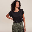 T-shirt manches courtes noir femme