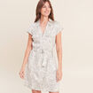 Robe droite zipp&eacute;e gris femme