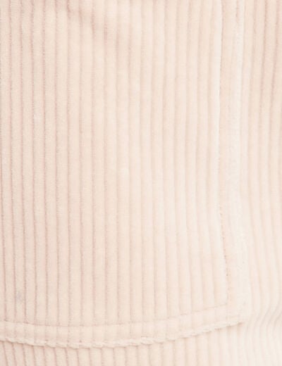 Pantalon coupe mom en velours sable femme
