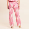 Pantalon coupe large en lin rose femme
