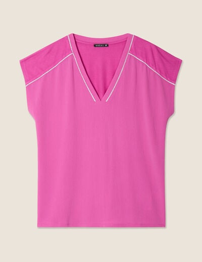 T-shirt manches courtes violet femme