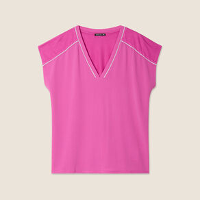t shirt manches courtes violet femme T-shirt manches courtes violet femme