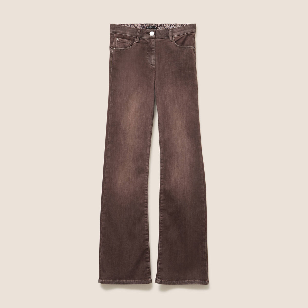 Jean magique L'Unique coupe bootcut marron clair femme