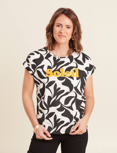 T-shirt manches courtes noir femme
